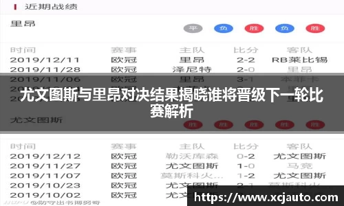尤文图斯与里昂对决结果揭晓谁将晋级下一轮比赛解析